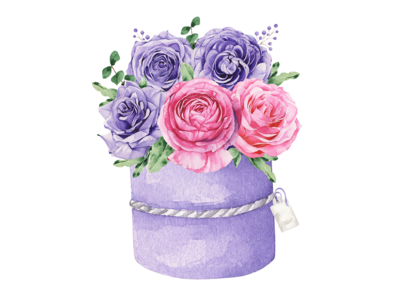 Букеты в коробке